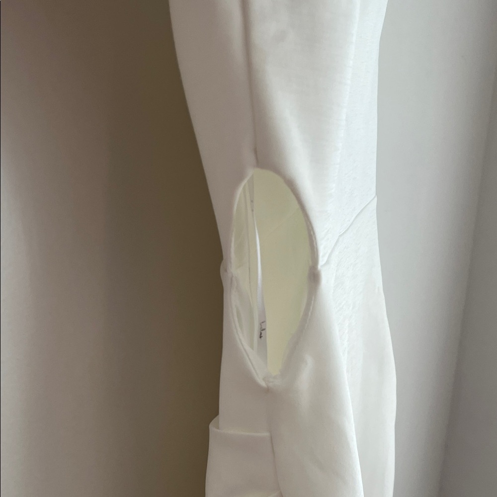 Lulu's Chic One-Shoulder White Dress Sz sm fully lined bin Z - Picture 7 of 8